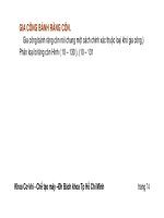 Công nghệ chế tạo máy II - Bài 10 ppsx