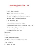 Giáo án lớp 1 môn Tiếng Việt :Tên Bài Dạy : Học vần Y, tr pdf