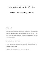 ĐẶC ĐIỂM, YÊU CẦU VÔ CẢM TRONG PHẪU THUẬT BỤNG ppt