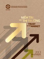 SỞ GIAO DỊCH CHỨNG KHOÁN THÀNH PHỐ hồ CHÍ MINH hochiminh stock exchange niềm tin vào thị trường trust in the market báo cáo thường niên annual report 2013