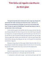 Tìm hiểu cội nguồn của thước đo thời gian ppt