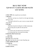 GIÁO ÁN SINH 7_Bài 12: THỰC HÀNH TẬP SƠ CỨU VÀ BĂNG BÓ CHO NGƯỜI GÃY XƯƠNG pps