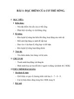 GIÁO ÁN SINH 6_BÀI 1: ĐẶC ĐIỂM CỦA CƠ THỂ SỐNG ppsx