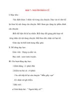 Giáo án lớp 2 môn Kể Chuyện: BÀI 7 : NGƯỜI THẦY CŨ ppt