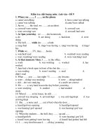 Kiểm tra chất lượng môn: Anh văn – Đề 9 ppsx