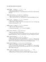 Câu hỏi khảo sát hàm số luyện thi đại học pdf