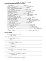 ĐỀ THI THỬ ANH VĂN NĂM 2011 pptx