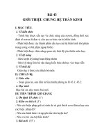 GIÁO ÁN SINH 7_Bài 43: GIỚI THIỆU CHUNG HỆ THẦN KINH ppsx