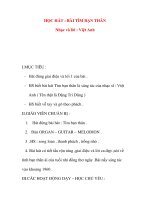 Giáo án âm nhạc lớp 1: HỌC HÁT : BÀI TÌM BẠN THÂN pdf