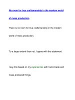 No room for true craftsmanship in the modern pot