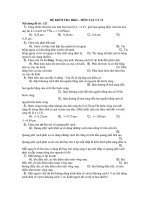 ĐỀ KIỂM TRA HKII – MÔN VẬT LÝ 12 Nội dung đề số : 121 pptx