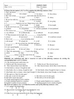 SURVEY TEST Time: 45 minutes pot
