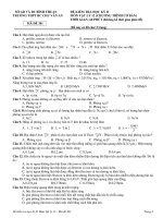 ĐỀ KIỂM TRA HỌC KỲ II MÔN VẬT LÝ 12 - MÃ ĐỀ 301 pptx