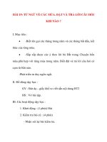 Giáo án lớp 2 môn Luyện Từ Và Câu: BÀI 19: TỪ NGỮ VỀ CÁC MÙA. ĐẶT VÀ TRẢ LỜI CÂU HỎI KHI NÀO pdf