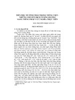 tiền phụ tố tình thái trong tiếng việt những chuyển dịch tương đương sang tiếng pháp và ý nghĩa thực tiễn
