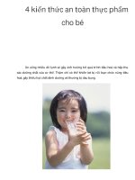4 kiến thức an toàn thực phẩm cho bé ppt