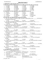 Trắc nghiệm tiếng anh 12 - PRACTICE TEST 3 ppsx