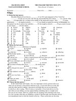 THE ENGLISH WRITTEN TEST (N01) pptx