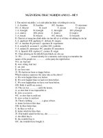 NGÂN HÀNG TRẮC NGHIỆM ANH 12 – ĐỀ 5 doc