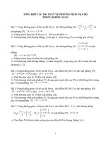 TỔNG HỢP CÁC BÀI TOÁN VỀ PHƯƠNG PHÁP TỌA ĐỘ TRONG KHÔNG GIAN doc