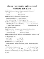 Câu hỏi trắc nghiệm khách quan về Nhóm oxi – Lưu huỳnh