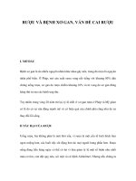 RƯỢU VÀ BỆNH XƠ GAN, VẤN ĐỀ CAI RƯỢU ppsx