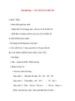 Giáo án lớp 1 môn Toán: Tên Bài Dạy : CÁC SỐ CÓ 2 CHỮ SỐ pps