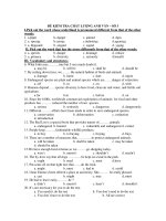 ĐỀ KIỂM TRA CHẦT LƯỢNG ANH VĂN – SỐ 3 pptx