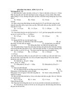ĐỀ KIỂM TRA HKII – MÔN VẬT LÝ 12 Nội dung đề số : 122 pot