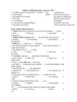 Kiểm tra chất lượng môn: Anh văn – Đề 7 docx