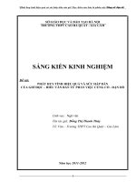 skkn phát huy tính hiệu quả và sức hấp dẫn của giờ đọc hiểu văn bản từ phần việc củng cố - dặn dò
