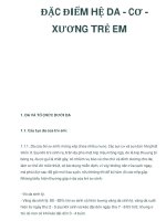 ĐẶC ĐIỂM HỆ DA - CƠ XƯƠNG TRẺ EM pdf