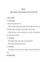 GIÁO ÁN SINH 7_Bài 53: HOẠT ĐỘNG THẦN KINH CẤP CAO Ở NGƯỜI doc