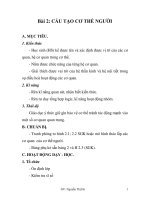 GIÁO ÁN SINH 7_Bài 2: CẤU TẠO CƠ THỂ NGƯỜI pot