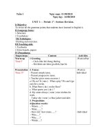 Giáo án tiếng anh 7 học kì 1 ppsx