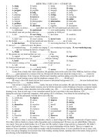 KIỂM TRA 1 TIẾT LẦN 1 – CÓ ĐÁP ÁN ppt