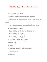 Giáo án lớp 1 môn Tiếng Việt :Tên Bài Dạy : Học vần uôi docx