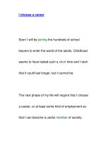 I choose a careerSoon I will be joining ppt