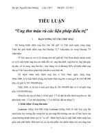 TIỂU LUẬN “Ung thư máu và các liệu pháp điều trị”