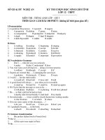 KÌ THI CHỌN HỌC SINH GIỎI TỈNH NĂM HỌC 2010-2011 Môn thi: TIẾNG ANH LỚP 12 THPT – ĐỀ 3 ppsx