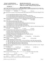 ĐỀ KIỂM TRA HỌC KỲ II MÔN VẬT LÝ 12 - MÃ ĐỀ 302 docx