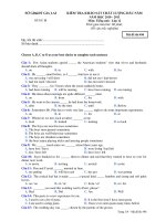 ĐỀ KHẢO SÁT CHẤT LƯỢNG ĐẦU NĂM Môn: Tiếng Anh 12 - Mã đề: 496 pot