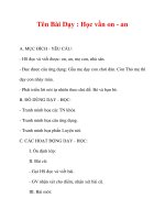 Giáo án lớp 1 môn Tiếng Việt :Tên Bài Dạy : Học vần on - an potx