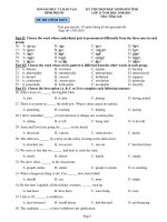 KỲ THI CHỌN HỌC SINH GIỎI TỈNH LỚP 12 NĂM HỌC 2010-2011 Môn: Tiếng Anh pps