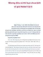 Những điều có thể bạn chưa biết về giải Nobel Vật lí pdf