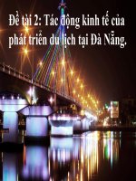 Đề tài tác động kinh tế của phát triển du lịch ở đà nẵng
