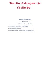 Tìm hiểu về khung ma trận đề kiểm tra docx
