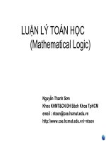 LUẬN LÝ TOÁN HỌC - CHƯƠNG 1 docx