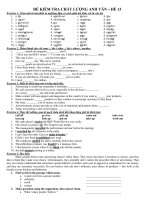 ĐỀ KIỂM TRA CHẤT LƯỢNG ANH VĂN – ĐỀ 13 docx