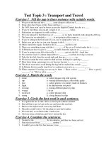 Test Topic 3 : Transport and Travel pptx